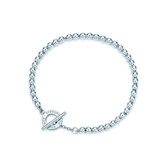 Tiffany & Co. Toggle Bead Bracelet 4mm Sterling Silver, Size Small 6.75 - Picture 8 of 8